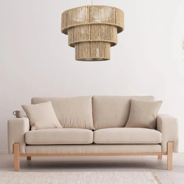 Burlap Boho Ceiling Lamp