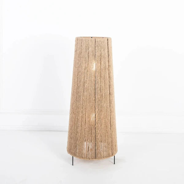 Burlap Boho Floor Lamp