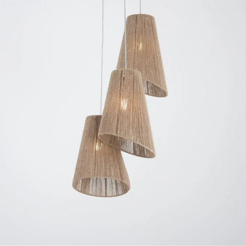 Burlap 3 Lights Multicolored ceiling 35cm