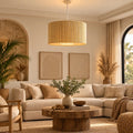 Burlap Boho Ceiling Lamp 115