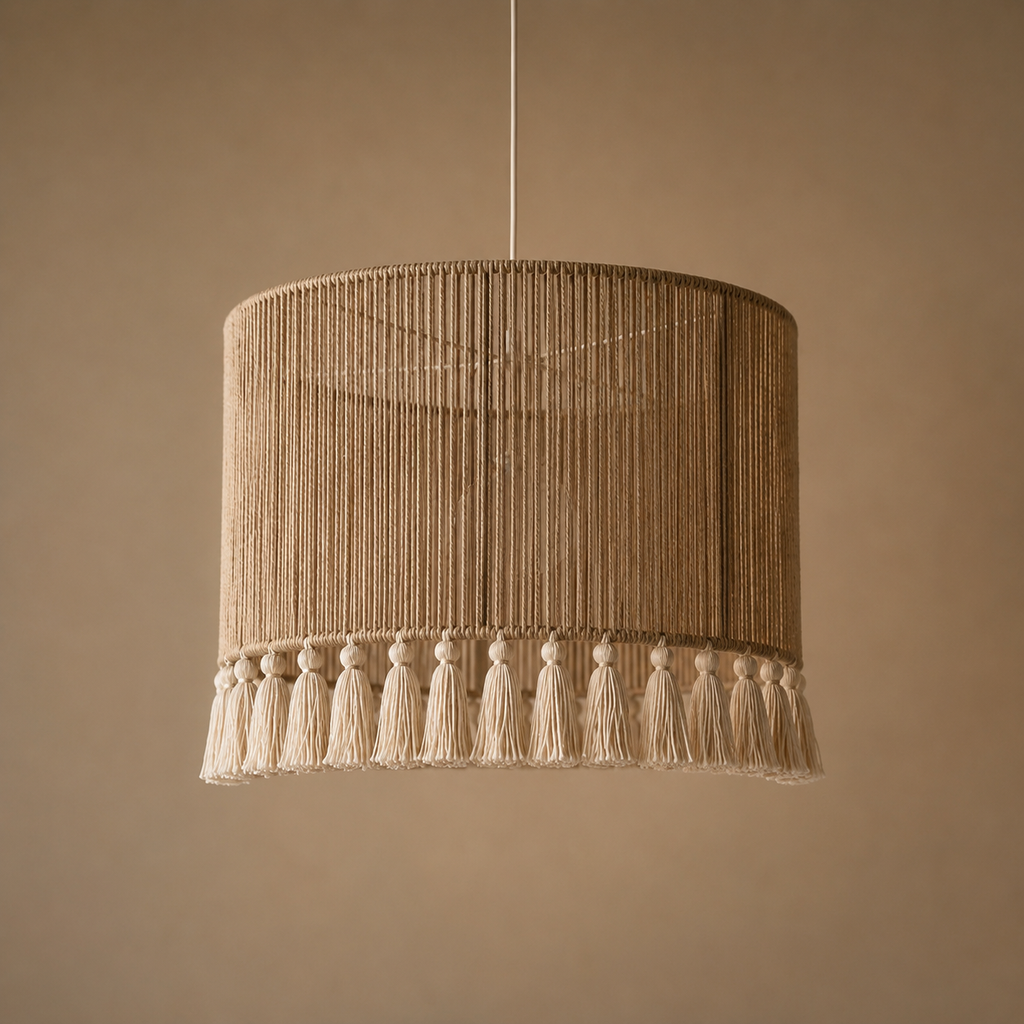 Burlap Ceiling Lamp45CM x 35CM