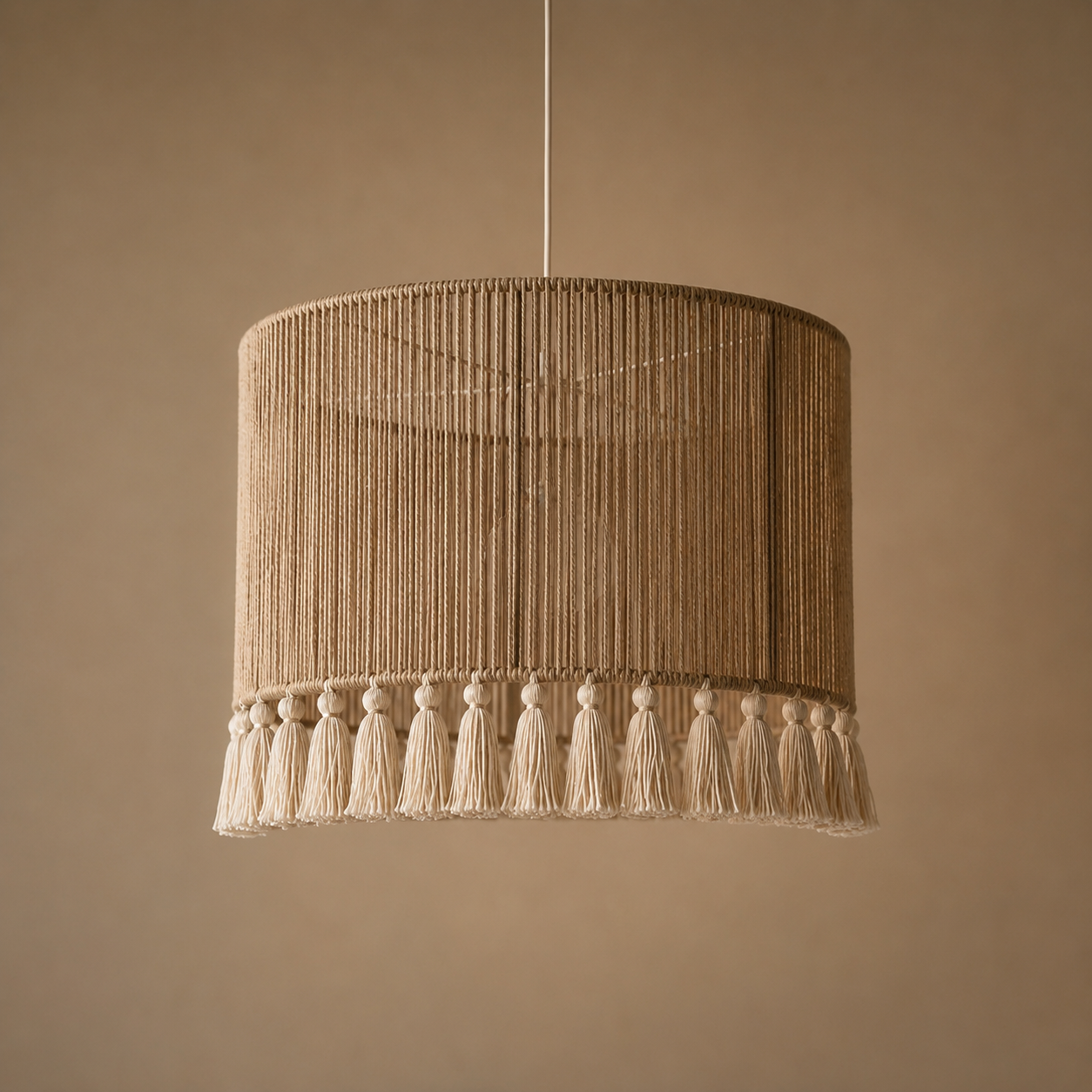 Burlap Ceiling Lamp45CM x 35CM