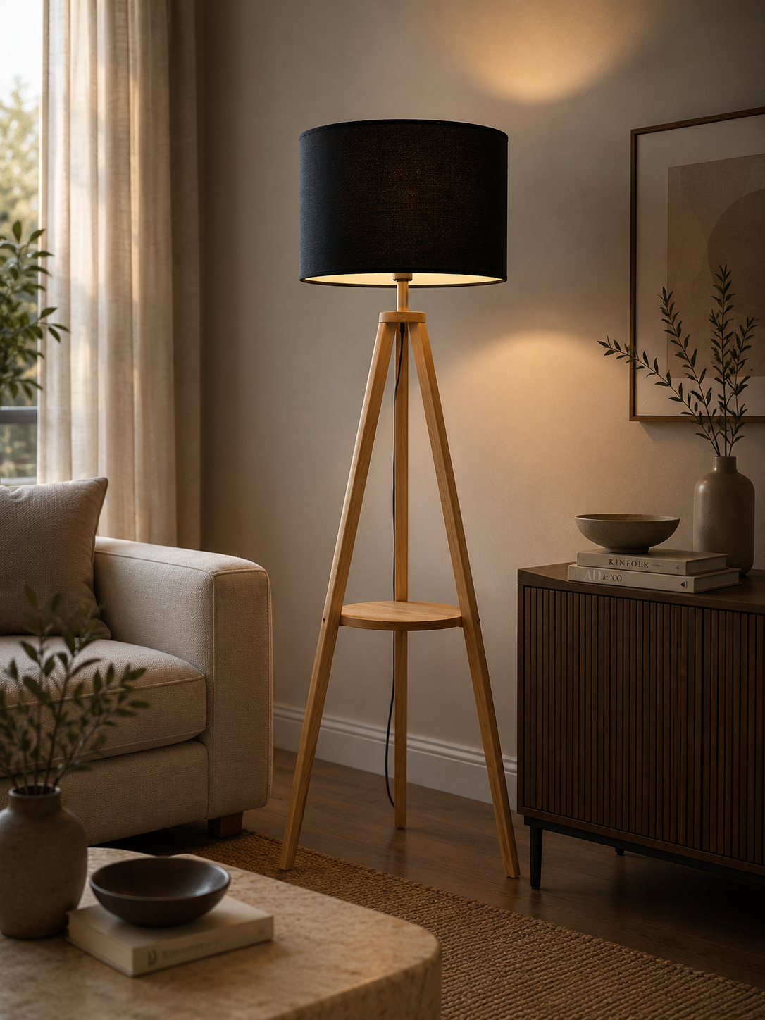 Modern floor lamp - Black