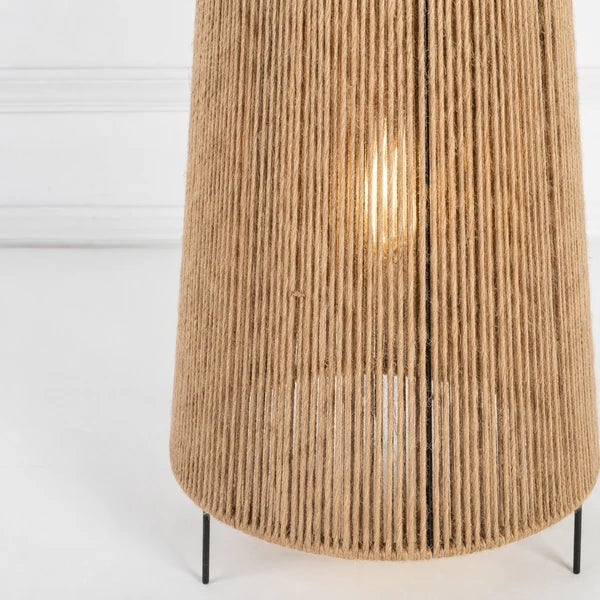 Burlap Boho Floor Lamp