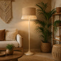 Burlap Boho Floor Lamp