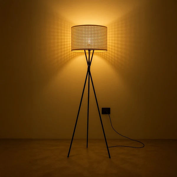 Rattan Boho Floor Lamp 011