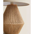Boho burlap lamp - 45×30 cm